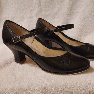Vintage Black Tap Shoes/Character Shoes by Danshuz Delux Premium Leather Size 7M